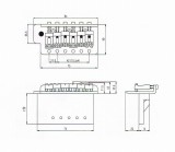 Standard Tremolo mit massiven Messing-Saitenreitern chrom